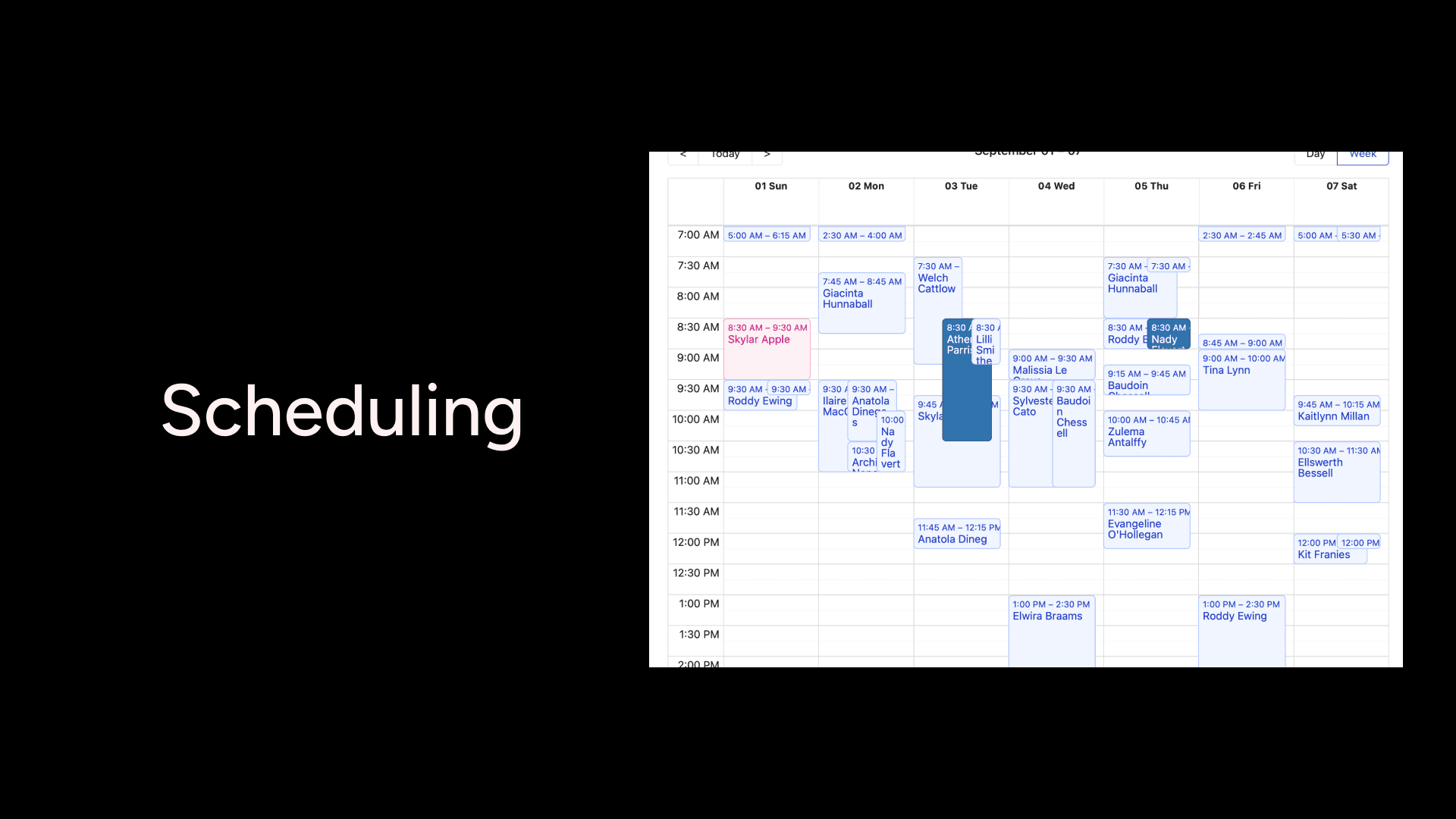 Scheduling Thumbnail