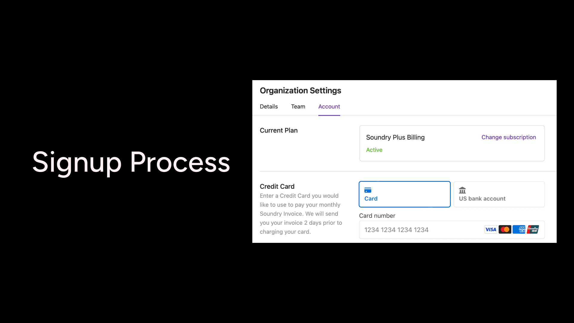 Signup Process